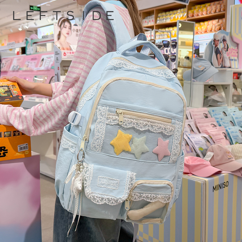 Women Bags 2026 Trends - Ransel Dekorasi Renda Wanita Tas Buku