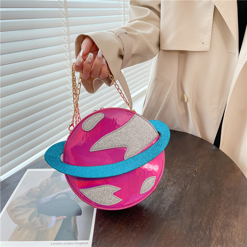 Women'S Young Bags - Laser bundar bentuk Planet Pursess dan