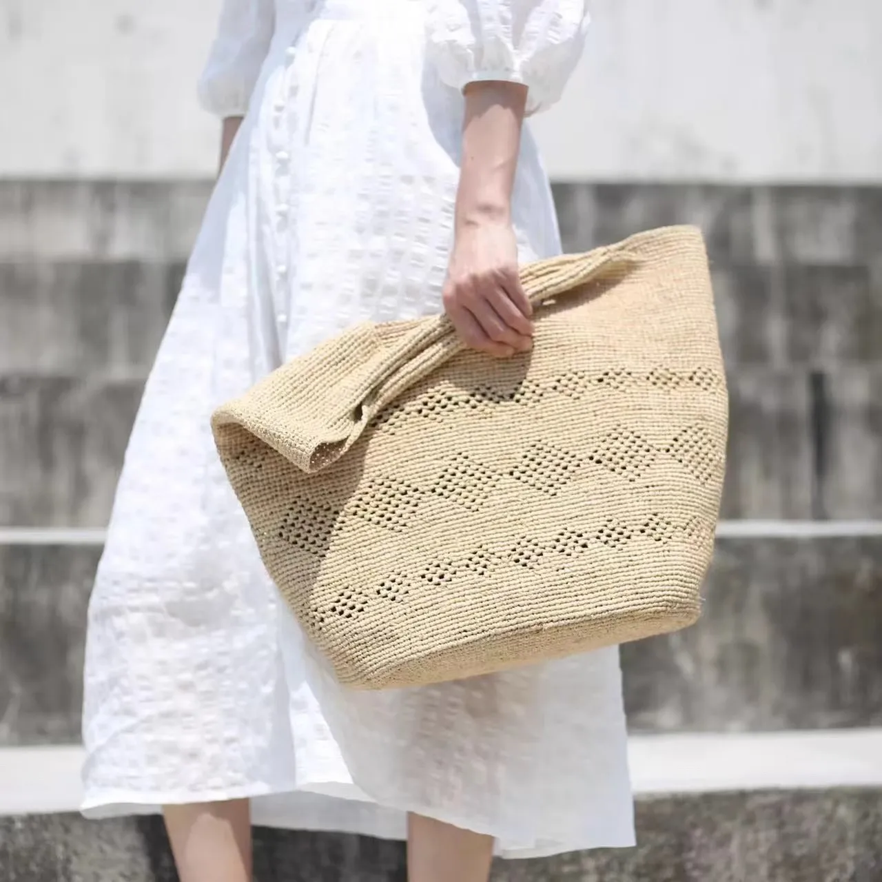 Tas Anyaman Jerami Rafia Alami - Women'S Raffia Bags ulasan dan harga